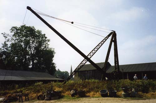 Crane for round timber at Chetwynd Park estate sale.