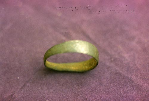 Finger ring from Pitchcroft Lane iron age fort.