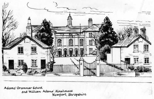 Adams Grammar School Exterior, front.