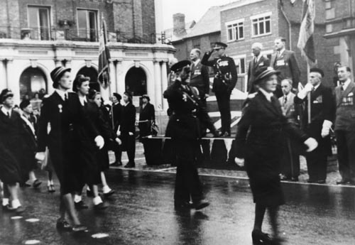 Armistice Parade on Newport High Street.