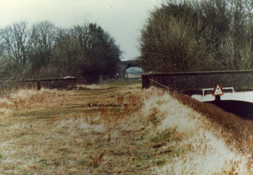 View of old railway line and bridge west of Newport Wellington Road.