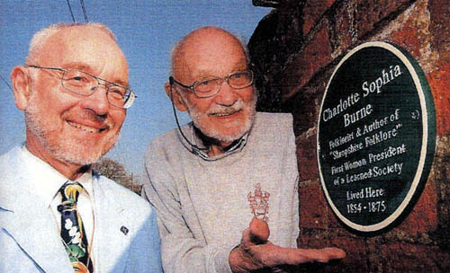 Unveiling of commemorative plaque to Charlotte Burne of Summerhill Edgmond in 20...