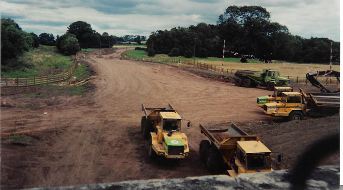 Creating the Pitchcroft roundabout.