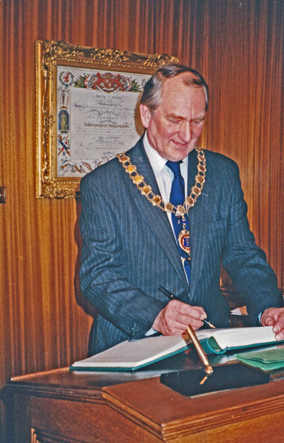 David Adams, mayor of Newport, at  freeman of City of London installation