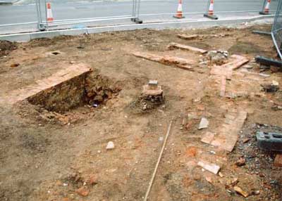 Excavation of Butter Cross and market hall remains.
