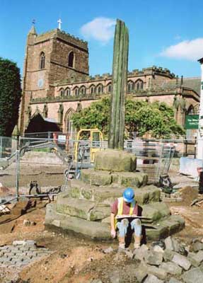 Excavation of Butter Cross and market call remains.