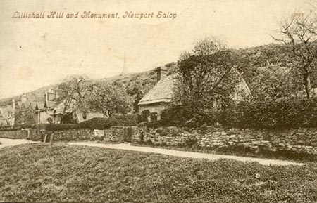 Lilleshall cottages on north side of hill.