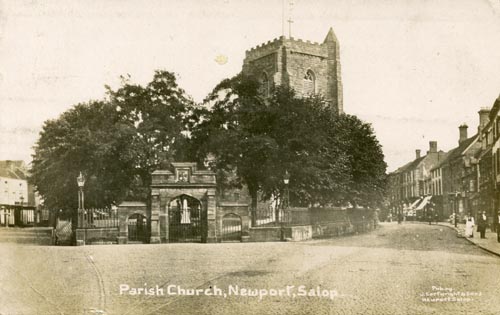View of St Nicholas Church from Lower Bar looking southwards towards High Street...