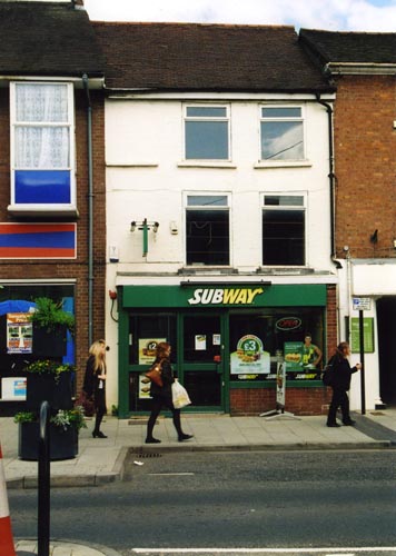Exterior front of 40 High Street showing Subway store.