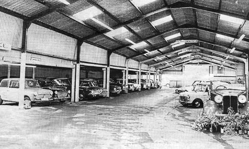 Arthur Powell's Austin car showroom in Newport.