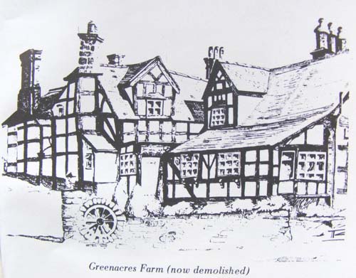 Sketch of Greenacres Farm (now demolished) Newport.
