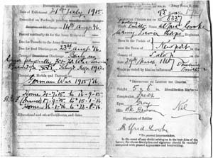 Service particulars of Alfred Cooke.